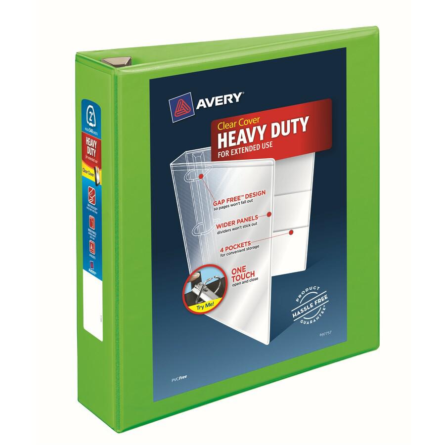 Avery&reg; Heavy-Duty View Binders - Locking One Touch EZD Rings - 2" Binder Capacity - Letter - 8 1/2" x 11" Sheet Size - 540 Sheet Capacity - Ring Fastener(s) - 4 Pocket(s) - Polypropylene - Recycle. Picture 3