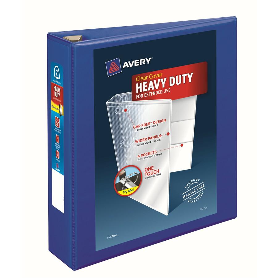 Avery&reg; Heavy-Duty View Binders - Locking One Touch EZD Rings - 2" Binder Capacity - Letter - 8 1/2" x 11" Sheet Size - 540 Sheet Capacity - Ring Fastener(s) - 4 Pocket(s) - Polypropylene - Recycle. Picture 3