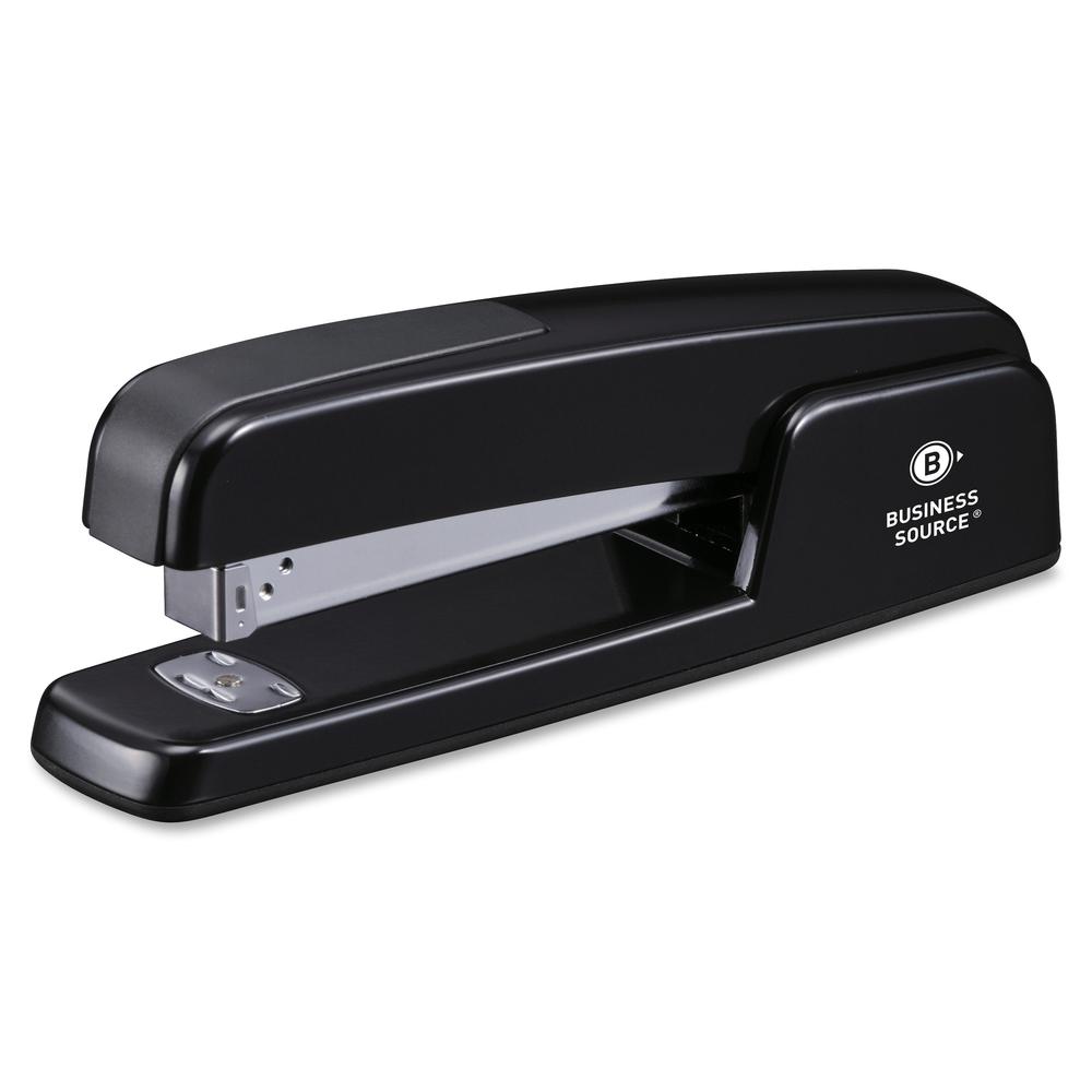 Business Source Die-cast Stapler - 20 Sheets Capacity - 210 Staple Capacity - Full Strip - 1 Each - Black. Picture 2