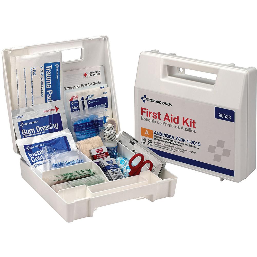 First Aid Only 25-Person Bulk Plastic First Aid Kit - ANSI Compliant - 89 x Piece(s) For 25 x Individual(s) - 1 Each. Picture 4