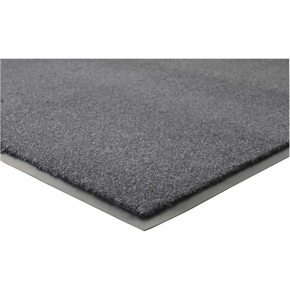 Genuine Joe Silver Series Indoor Entry Mat - Building, Carpet, Hard Floor - 10 ft Length x 36" Width - Plush - Charcoal. Picture 4