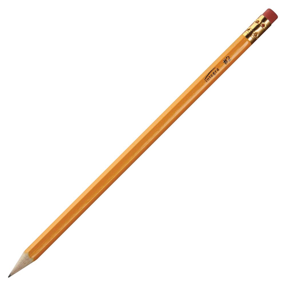 Integra Presharpened No. 2 Pencils - #2 Lead - Yellow Barrel - 144 / Box. Picture 2