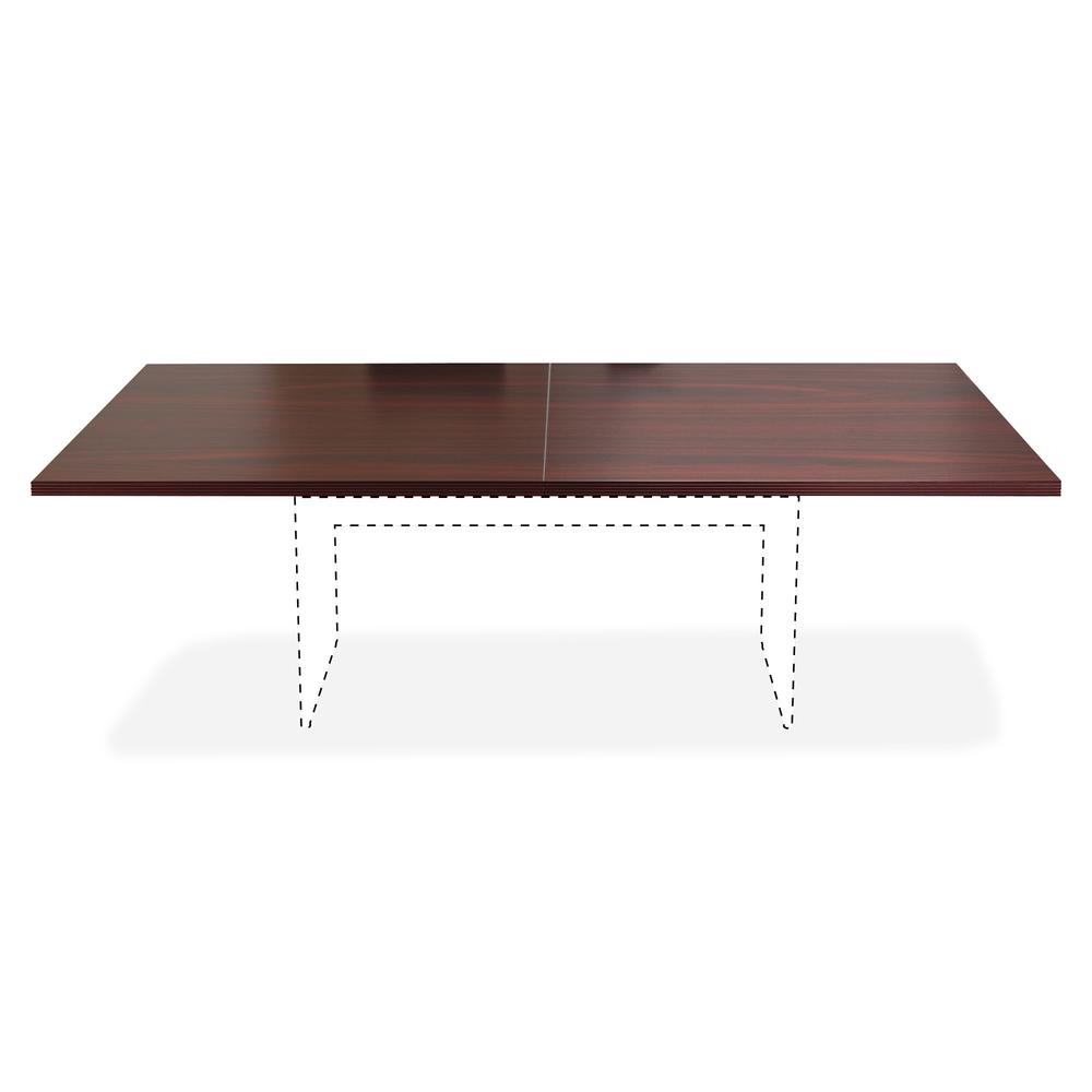 Lorell Chateau Series Mahogany 8' Rectangular Tabletop - 94.5" x 47.3" x 1.4" - Reeded Edge - Material: P2 Particleboard - Finish: Mahogany Laminate. Picture 8