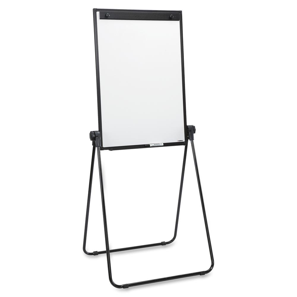 Lorell 2-sided Dry-Erase Easel with Flip-Chart Clip - 36" (3 ft) Width x 24" (2 ft) Height - Melamine Surface - Black Steel Frame - Rectangle - 1 Each. Picture 3