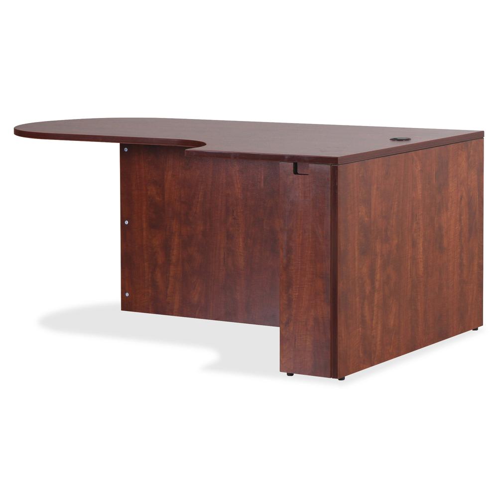 Lorell Essentials Right Peninsula Desk Box 1 of 2 - 1" Top, 70.9" x 41.4"29.5" - Finish: Cherry Laminate. Picture 4