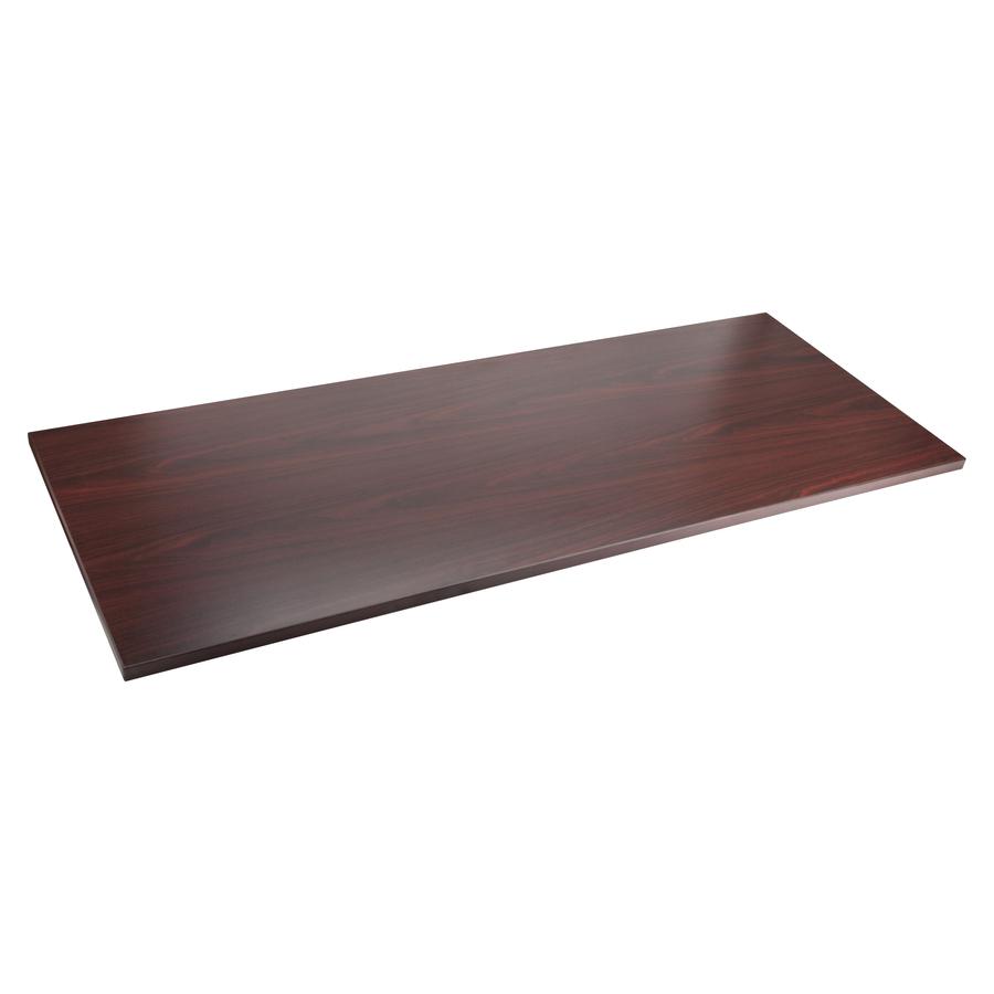 Lorell Relevance Series Tabletop - Laminated Rectangle, Mahogany Top x 48" Table Top Width x 24" Table Top Depth x 1" Table Top Thickness x 47.63" Width x 23.63" Depth - Assembly Required - 1 Each. Picture 12