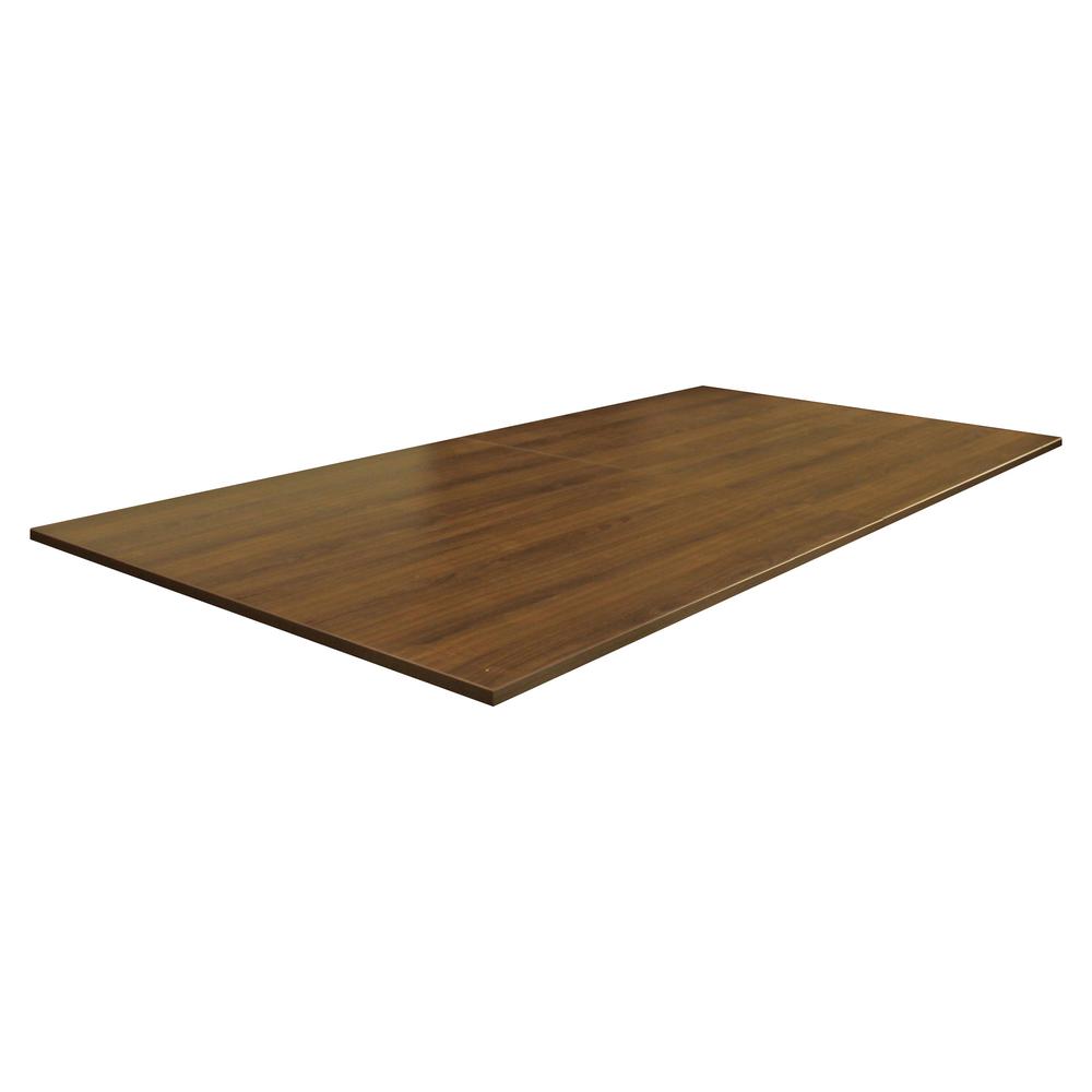Lorell Rectangular Conference Tabletop - Rectangle Top - 94.50" Table Top Width x 47.25" Table Top Depth - 1" Height - Assembly Required - Walnut - P2 Particleboard. Picture 2