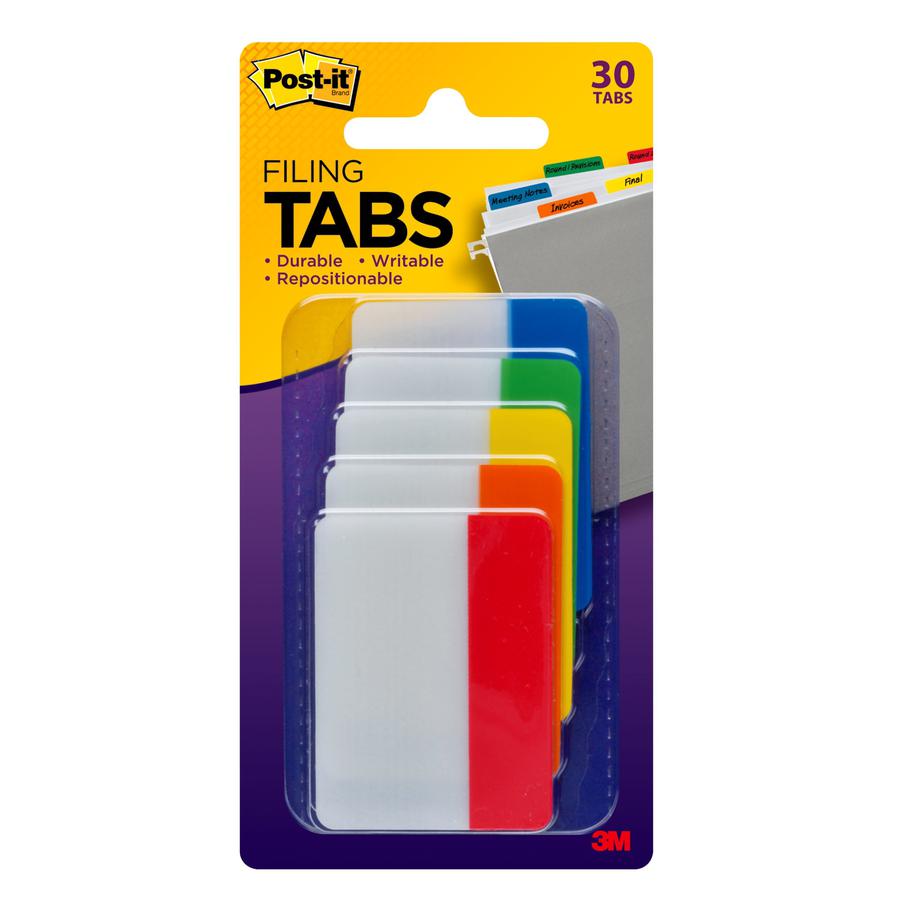 Post-it&reg; Tabs - Write-on Tab(s)2" Tab Width - Multicolor Tab(s) - 30 / Pack. Picture 2