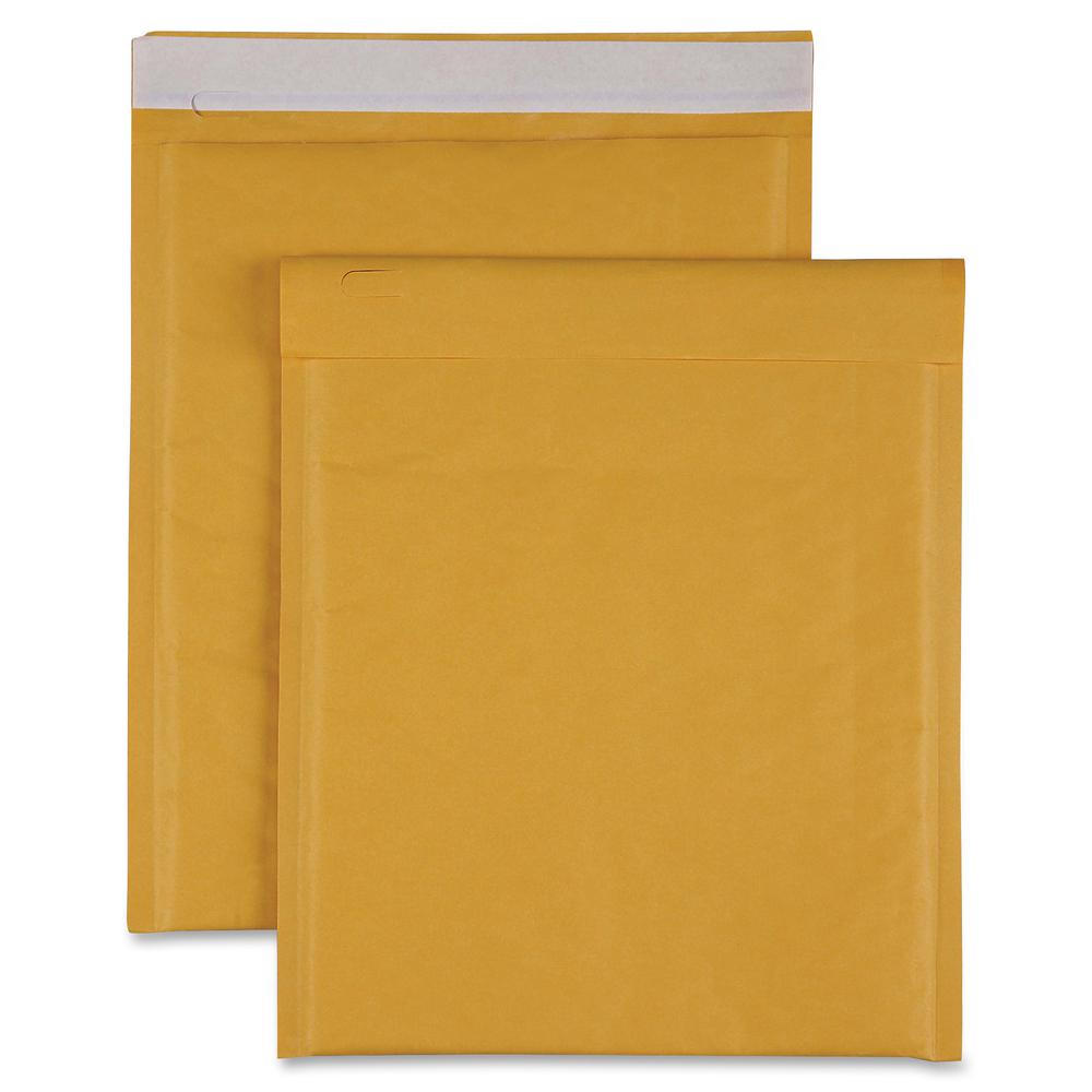 Sparco Size 2 Bubble Cushioned Mailers - Bubble - #2 - 8 1/2" Width x 12" Length - Self-sealing - Kraft - 100 / Carton - Kraft. Picture 3