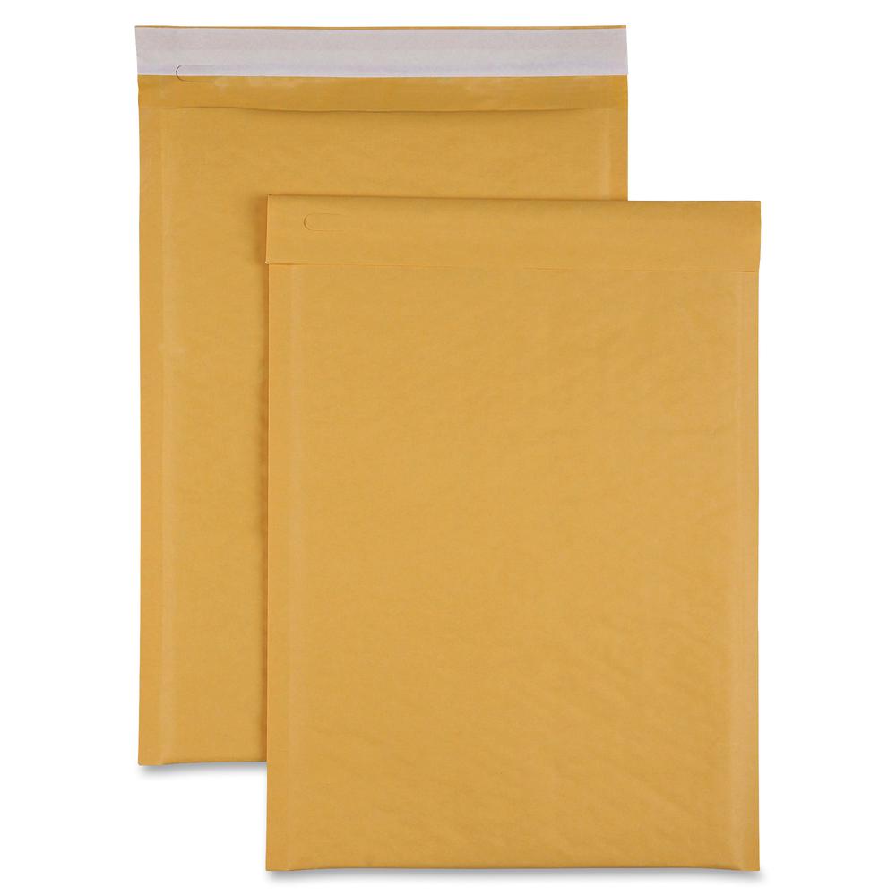 Sparco Size 4 Bubble Cushioned Mailers - Bubble - #4 - 9 1/2" Width x 14 1/5" Length - Self-sealing - Kraft - 100 / Carton - Kraft. Picture 2