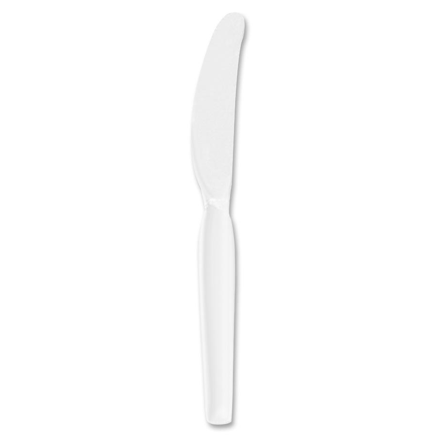 Dixie Heavyweight Disposable Knives Grab-N-Go by GP Pro - 100 / Box - 10/Carton - Knife - 1000 x Knife - White. Picture 9