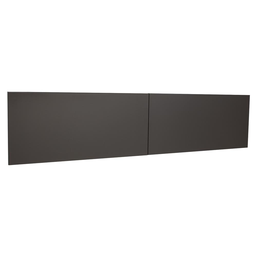 Lorell Fortress Modular Series Stack-On Hutch Door Kit - 72" Width - Lockable, Reinforced - Steel - Charcoal. Picture 3