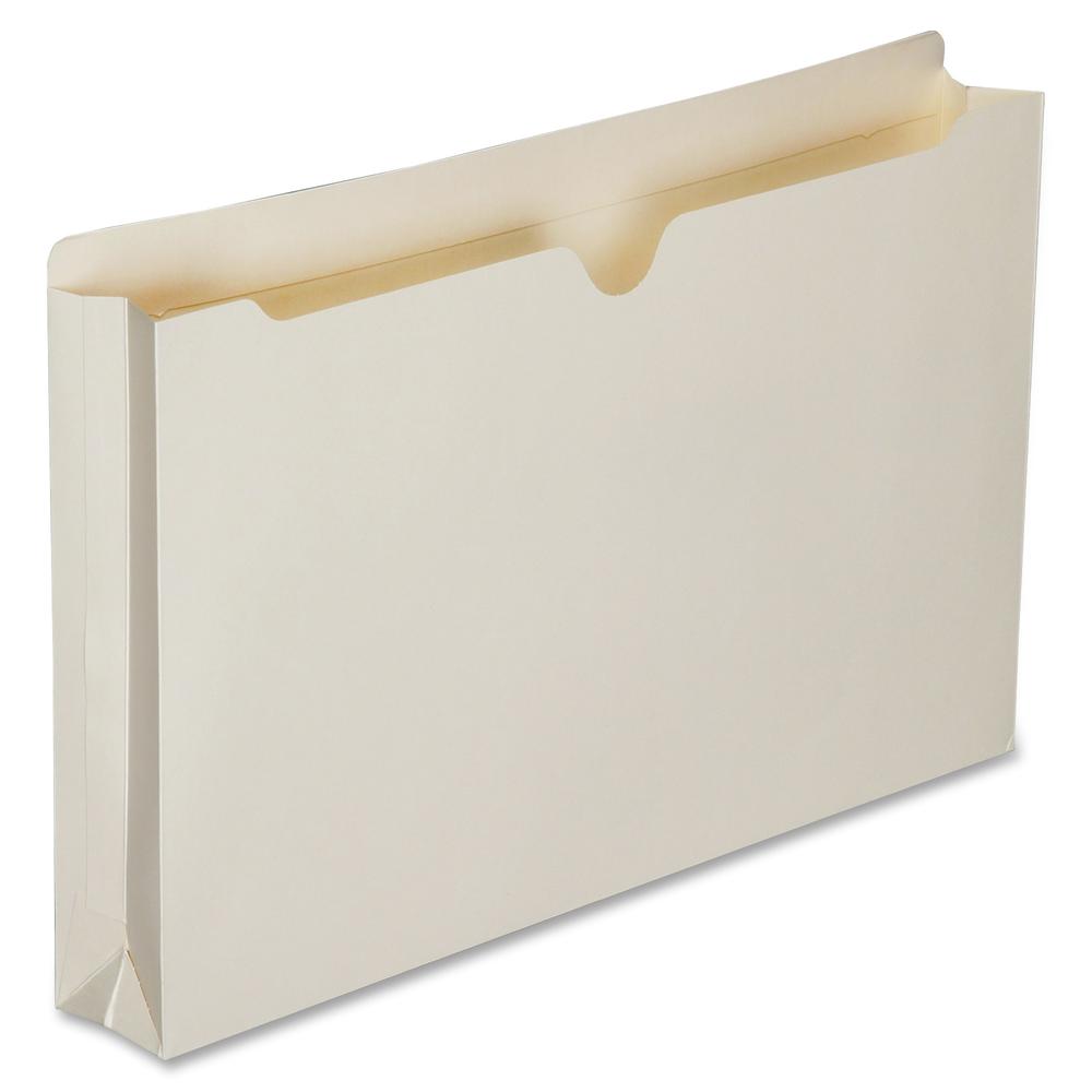 SKILCRAFT Straight Tab Cut Legal Recycled File Jacket - 8 1/2" x 14" - 2" Expansion - Manila - Manila - 30% Recycled - 50 / Box. Picture 2