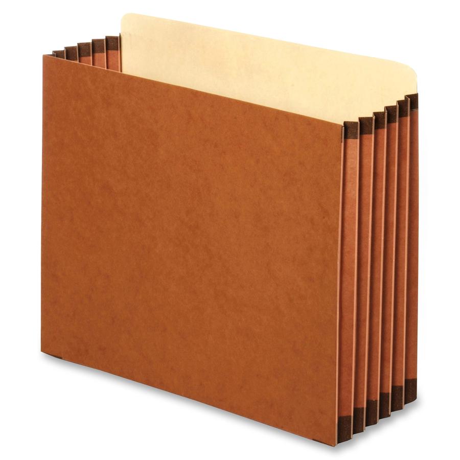 Pendaflex Straight Tab Cut Letter Recycled File Pocket - 8 1/2" x 11" - 5 1/4" Expansion - Top Tab Location - Brown - 30% Recycled - 10 / Box. Picture 2