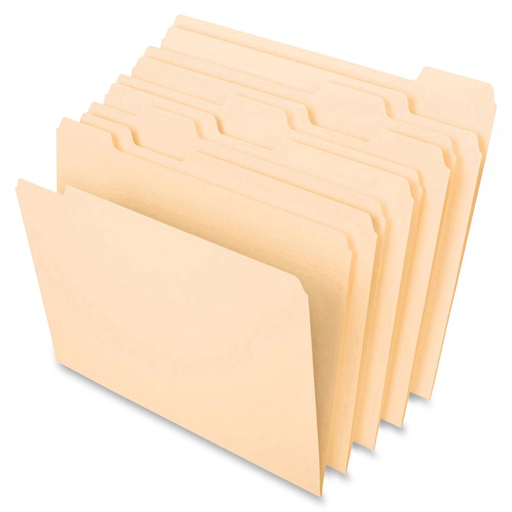 Pendaflex 1 5 Cut Top Tab Manila File Folders Letter 8 1 2 X 11 Sheet Size 3 4 Expansion 1 5 Tab Cut Top Tab Location 11 Pt Folder Thickness Stock Manila Recycled 100 Box