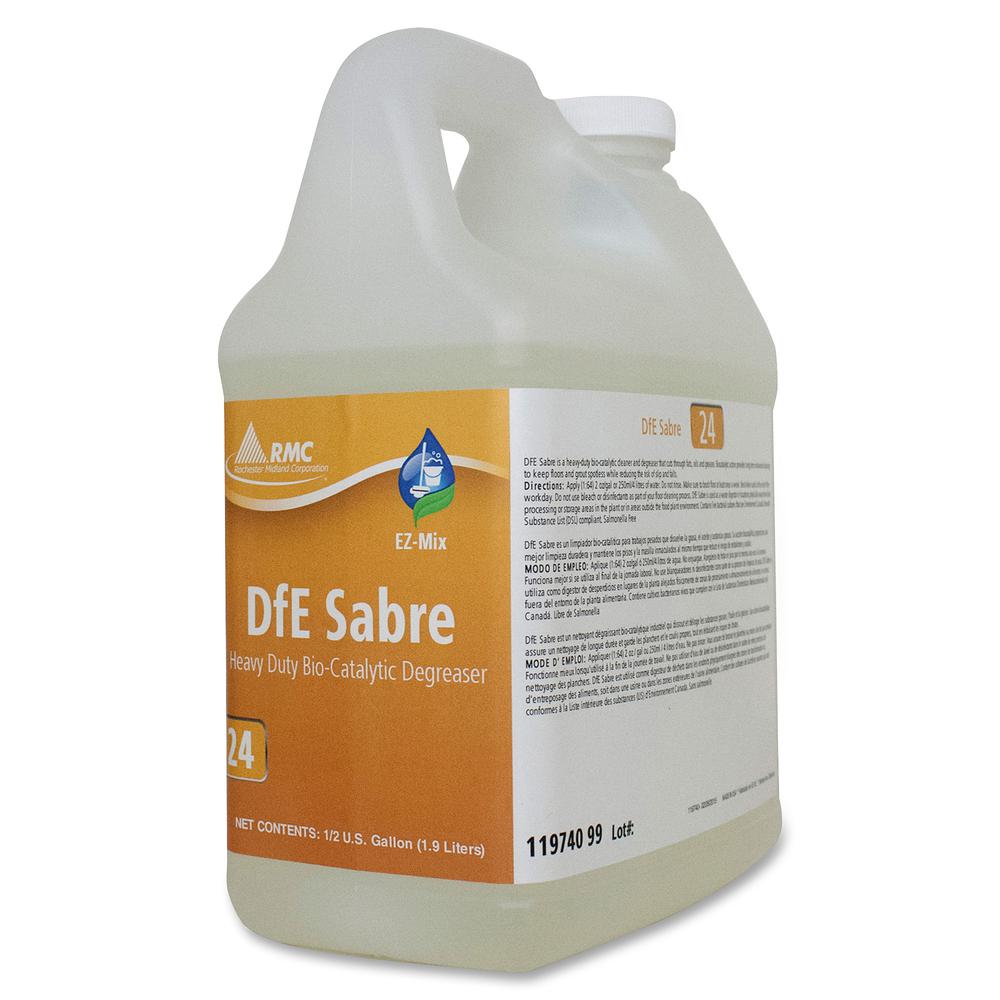 RMC DfE Sabre Heavy Duty Bio-Catalytic Degreaser - For Food Service Area, Kitchen, Restroom, Floor - Concentrate - 64.2 fl oz (2 quart) - 4 / Carton - White. Picture 2