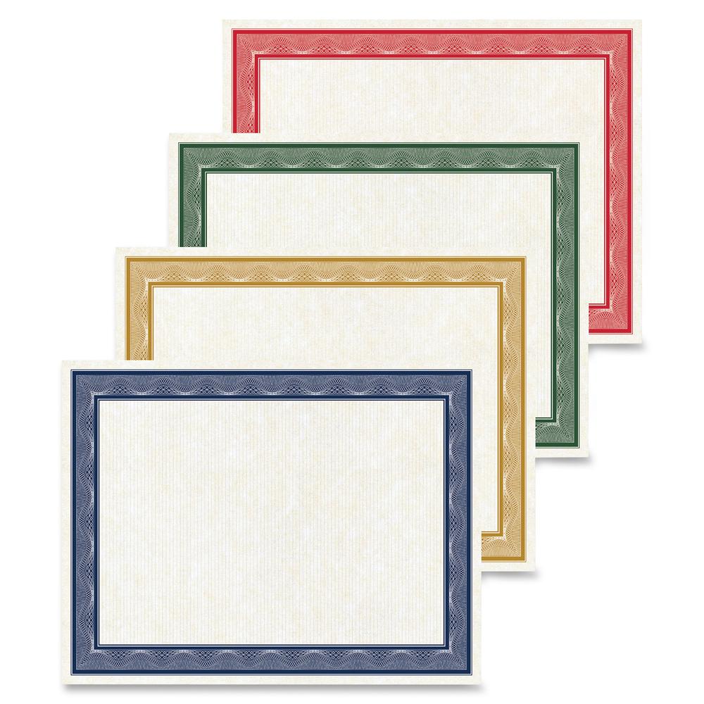 Geographics Traditional Awards Certificates - 60 lb Basis Weight - 8.5" x 11" - Inkjet Compatible - White with Multicolor Border - Card Stock - 40 / Pack. Picture 2