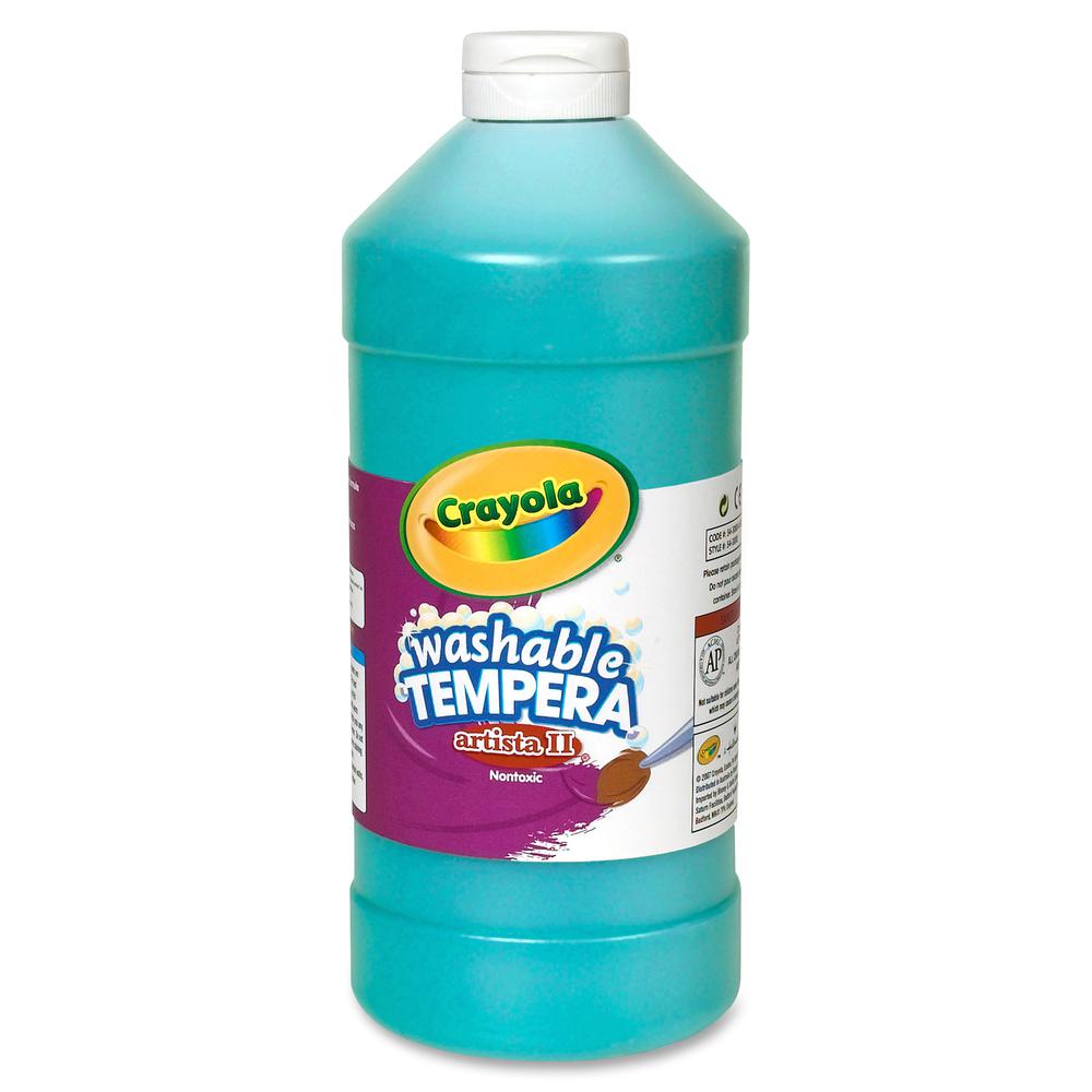Crayola Washable Tempera Paint - 1 quart - 1 Each - Turquoise. Picture 2