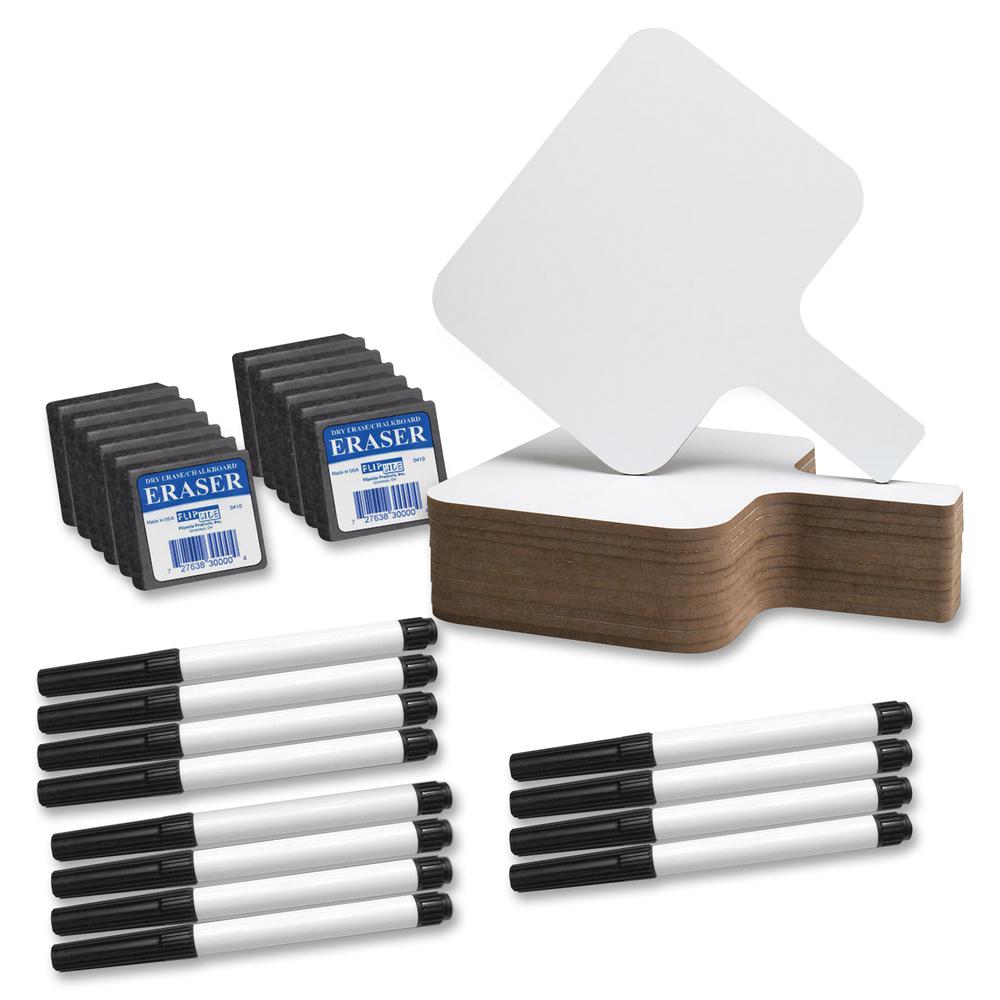 Rectangular Dry Erase 8" x 9.75" Answer Paddle + Pen + Eraser Set, 12 Sets. Picture 2