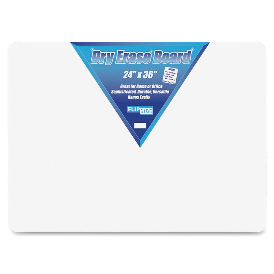 Flipside Unframed Dry Erase Board - 24" (2 ft) Width x 36" (3 ft) Height - White Surface - Rectangle - 1 Each. Picture 2