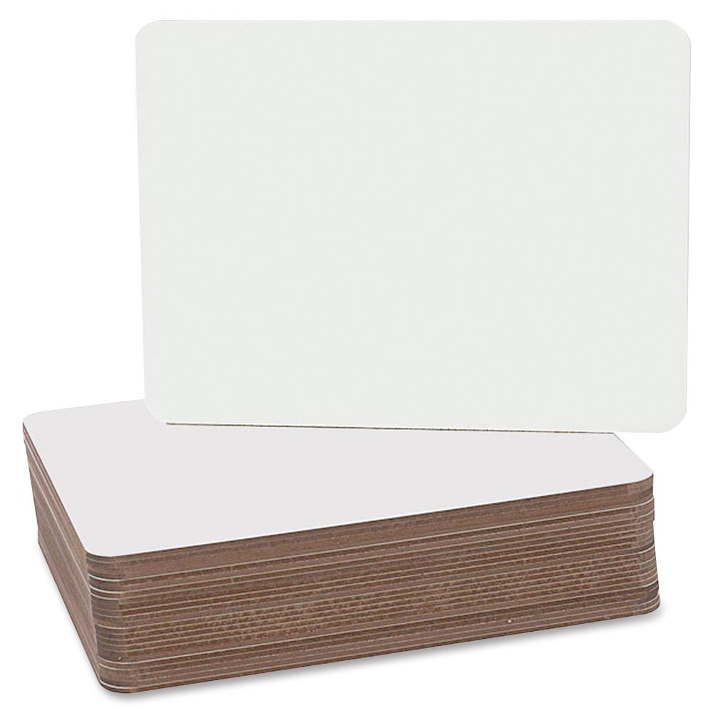 Flipside Round Corners Dry Erase Lap Board - 9.5" (0.8 ft) Width x 12" (1 ft) Height - White Surface - Rectangle - 24 / Pack. Picture 2