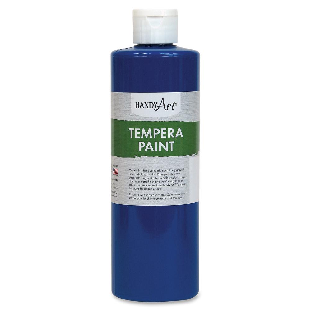 Handy Art 16 oz. Premium Tempera Paint - 16 fl oz - 1 Each - Blue. Picture 2