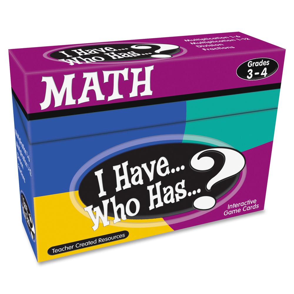 Teacher Created Resources 3&4 I Have Who Has Math Game - Educational - 1 Each. Picture 2