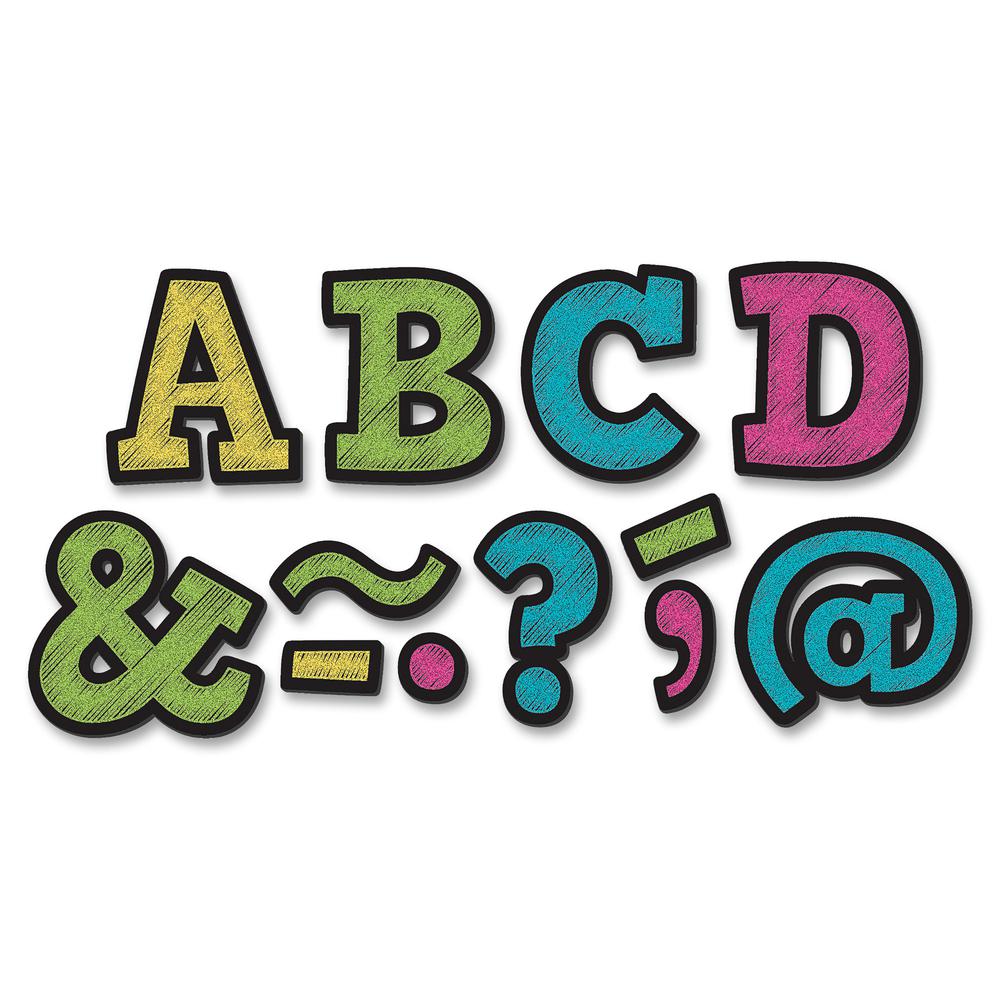 Teacher Created Resources 2" Bold Block Magnet Letters - Learning Theme/Subject - 87 x Letter Shape - Magnetic - Durable, Damage Resistant - 0.10" Height x 2" Width x 2" Depth - Multicolor - 87 / Pack. Picture 2