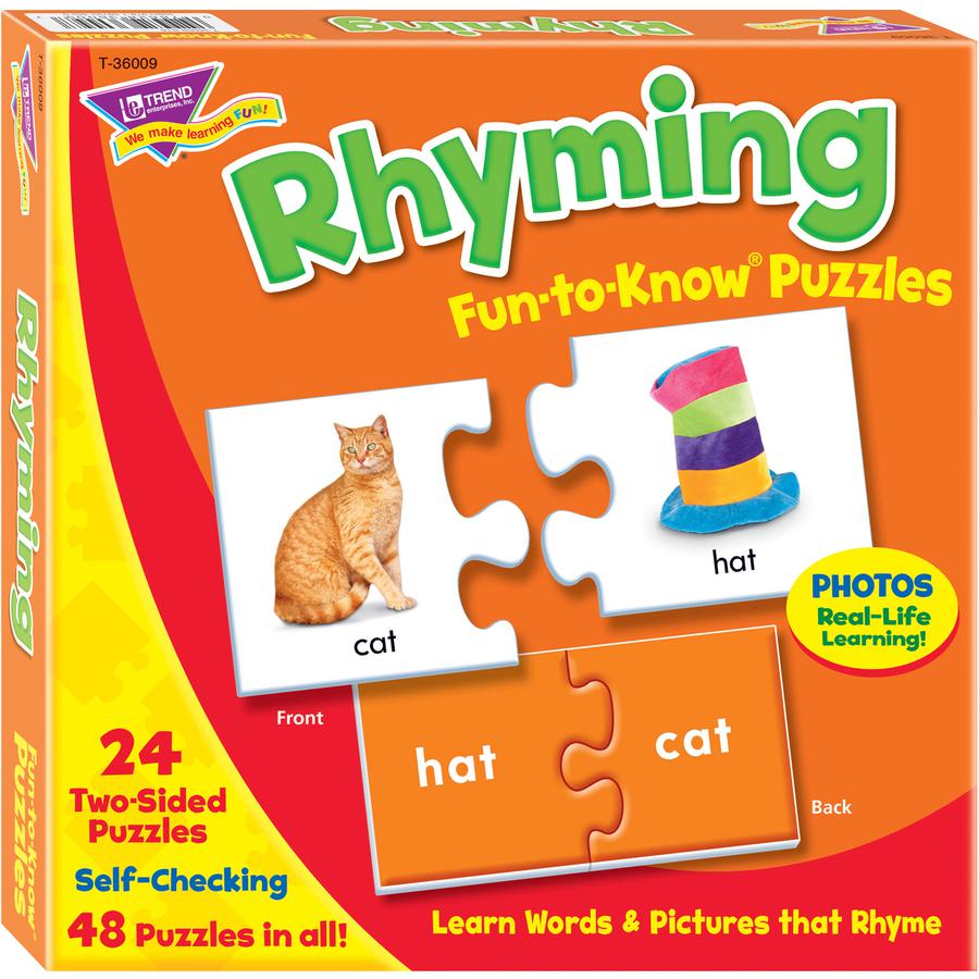 Trend Rhyming Puzzle Set - 3+48 Piece. Picture 4