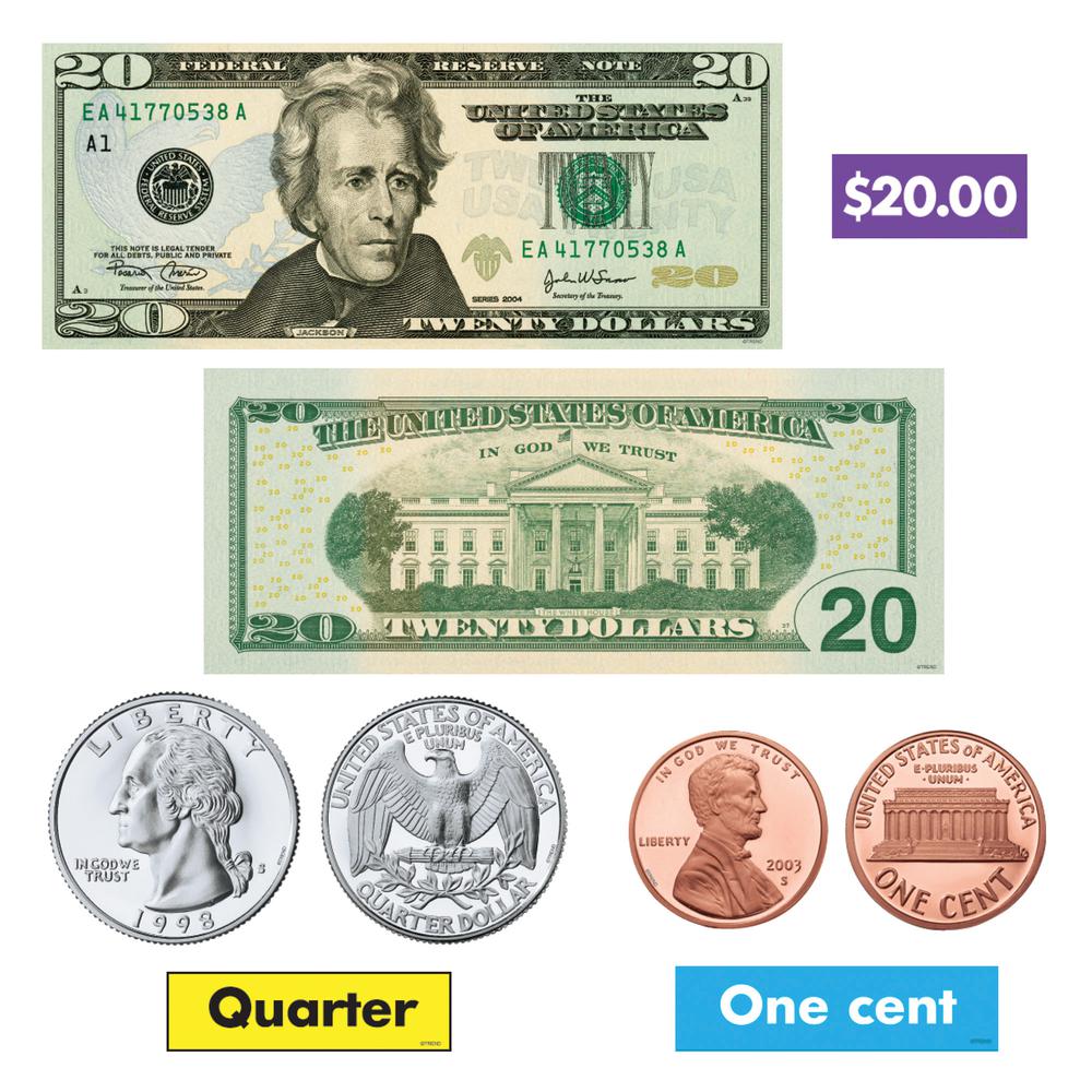 Trend US Money Bulletin Board Set - Learning Theme/Subject - Multicolor - 52 / Set. Picture 3