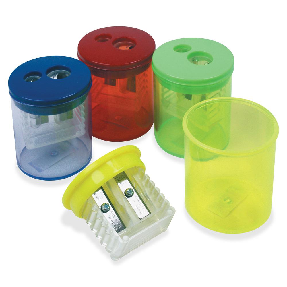 Eisen Two-hole Sharpener - 2 Hole(s) - 2.5" Height x 1.3" Width - Assorted - 12 / Box. Picture 2