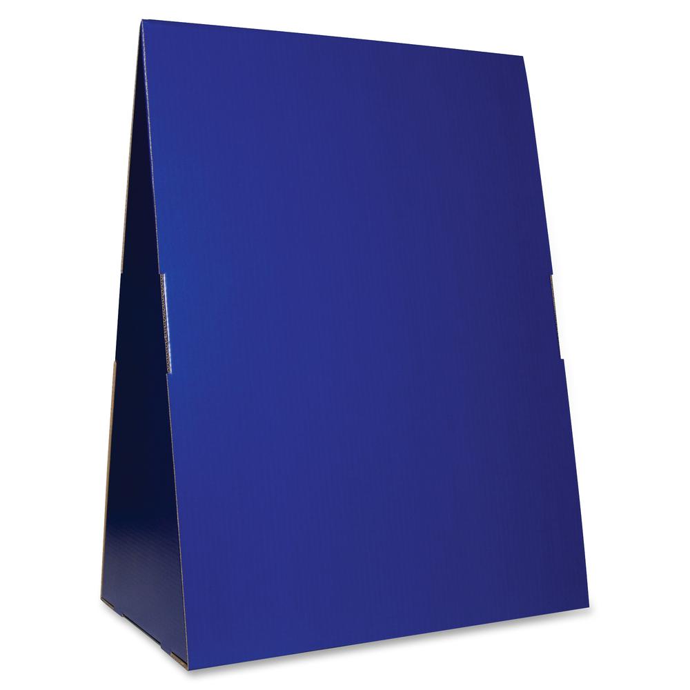 Flipside Spiral-bound Flip Chart Stand - 14" Height x 24" Width x 33" Depth - Floor, Portable, Tabletop - Blue. Picture 2