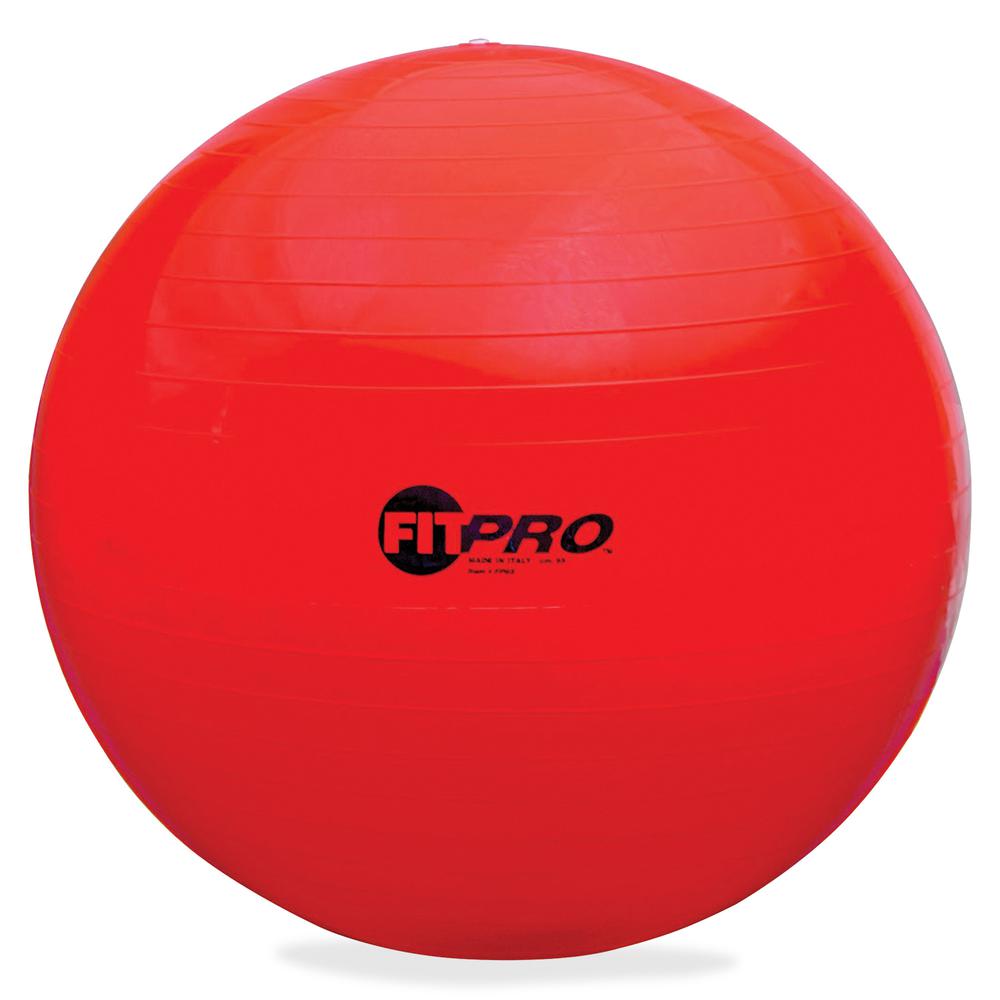 Champion Sports FitPro Training/Exercise Ball - Red - Resin. Picture 2