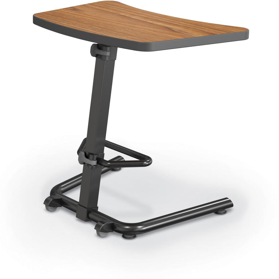 MooreCo Up-Rite Student Height Adjustable Sit/Stand Desk - High Pressure Laminate (HPL) Rectangle Top - Black U-shaped Base - 26.60" Table Top Width x 20" Table Top Depth x 1.13" Table Top Thickness -. Picture 5