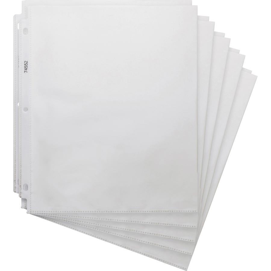 Business Source Heavyweight Sheet Protectors - For Letter 8 1/2" x 11" Sheet - 3 x Holes - Clear - Polypropylene - 200 / Box. Picture 2