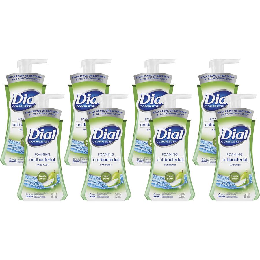 Dial Complete Foaming Hand Wash - Fresh Pear ScentFor - 7.5 fl oz (221.8 mL) - Pump Bottle Dispenser - Kill Germs - Hand - Antibacterial - 8 / Carton. Picture 4