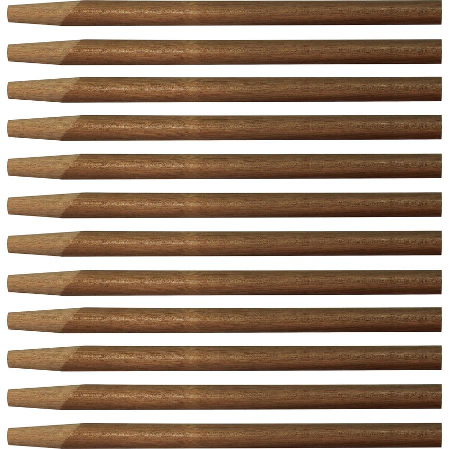 Genuine Joe Squeegee Handle - 60" Length - 1.13" Diameter - Natural - Wood - 12 / Carton. Picture 3