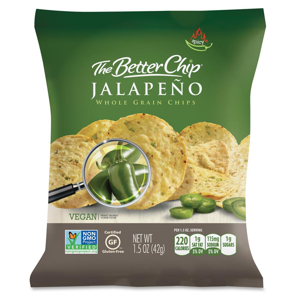 The Better Chip Jalapeno Chips - Gluten-free - Jalapeno - Bag - 1.50 oz - 27 / Carton. Picture 3