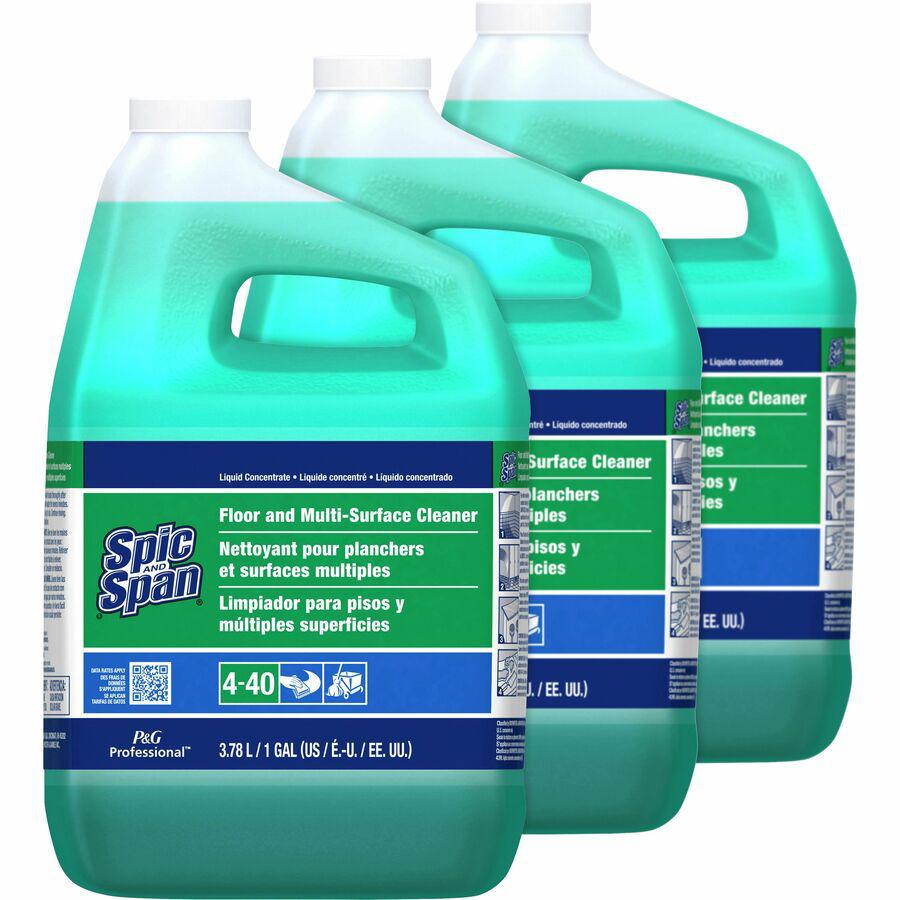Spic and Span Floor Cleaner - Concentrate Liquid - 128 fl oz (4 quart) - 3 / Carton - Green. Picture 2
