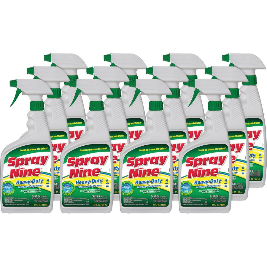 Spray Nine Heavy-duty Cleaner/Degreaser - Liquid - 22 fl oz (0.7 quart) - Bottle - 12 / Carton - Clear. Picture 2