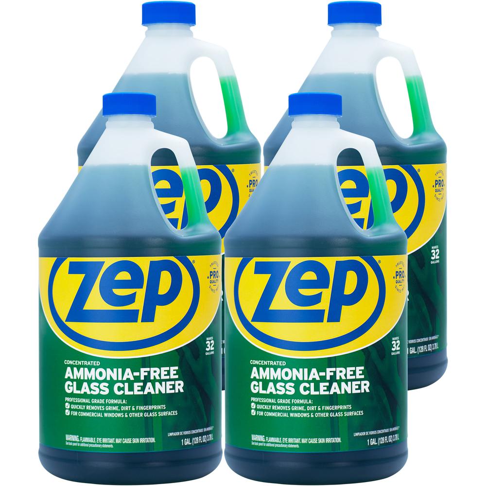 Zep Glass Cleaner Concentrate - Concentrate - 128 fl oz (4 quart) - 4 / Carton - Ammonia-free, Non-streaking. Picture 3