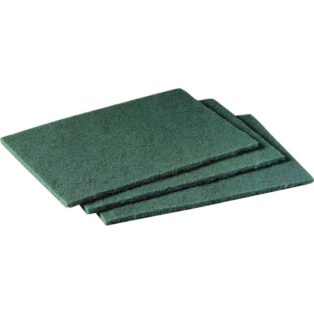 Scotch-Brite Scrubbing Pads - 6" Width x 9" Length - 60/Carton - Synthetic - Green. Picture 2