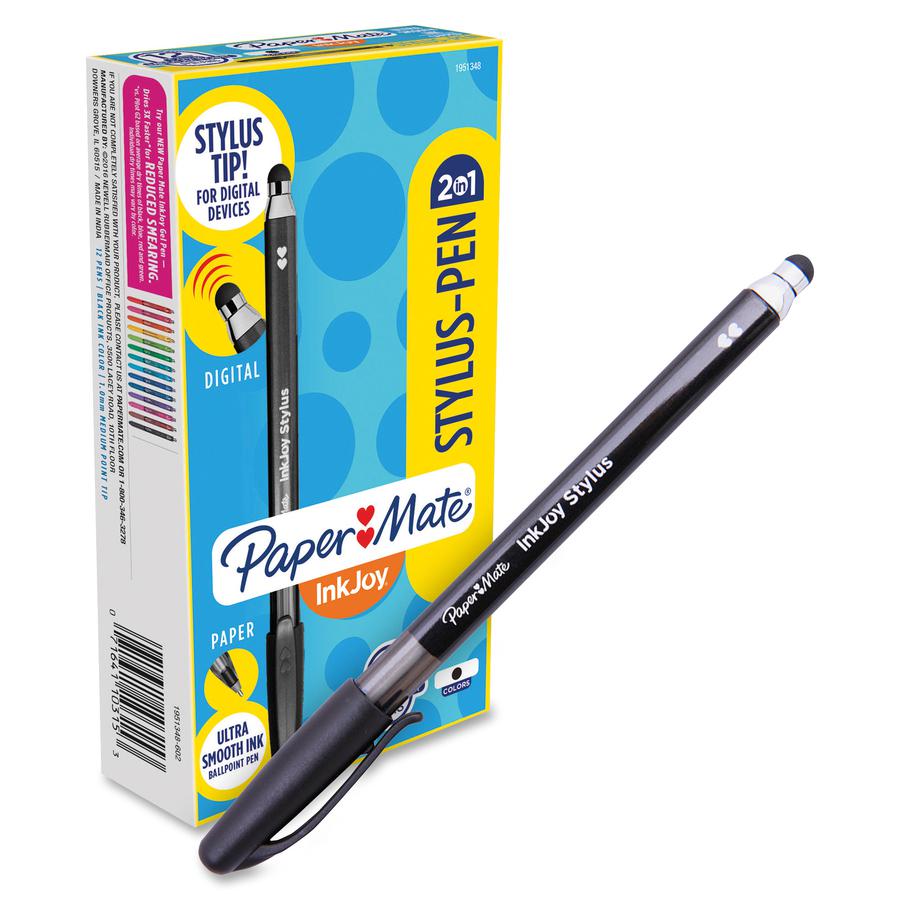 Paper Mate 2-in-1 InkJoy Stylus Pen - 1 Pack - Black. Picture 3