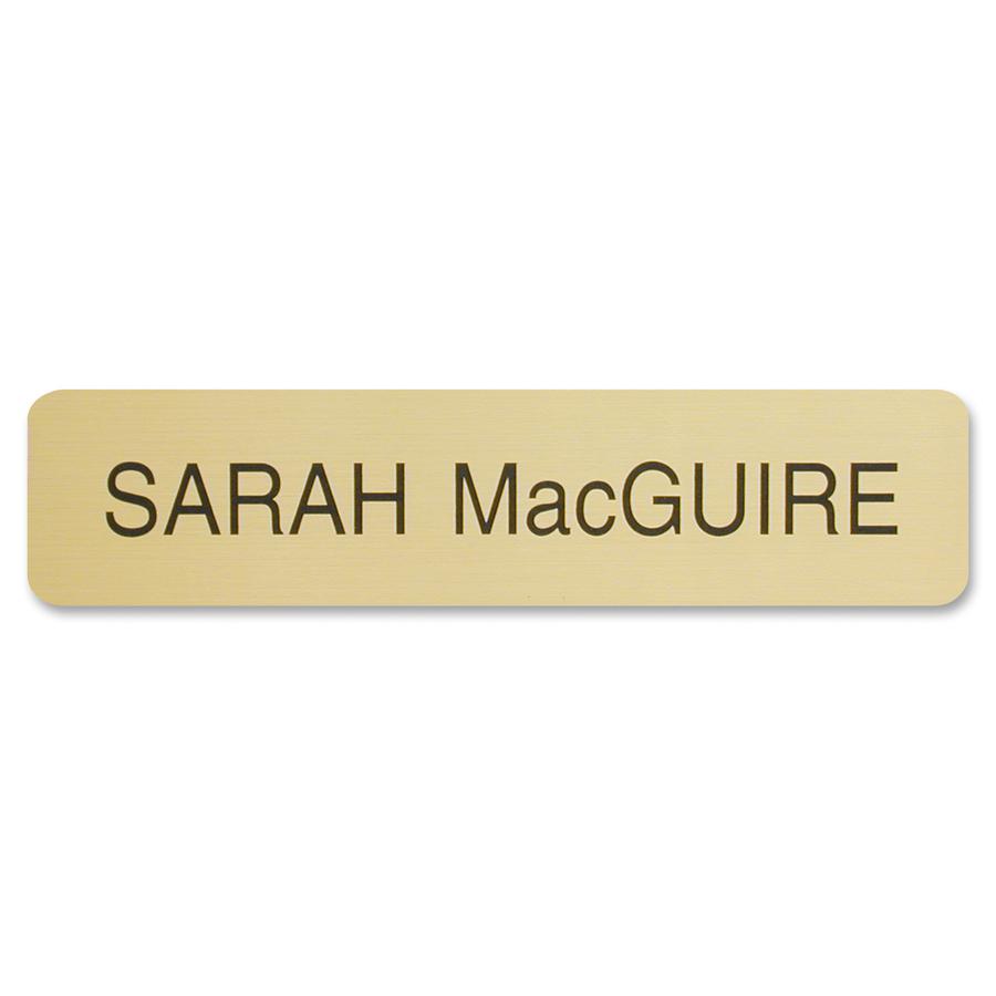 Xstamper 2"x8" Designer Name Plate Only - 1 Each - 8" Width x 2" Height - Rectangular Shape - Rounded Corner - Plastic - Assorted. Picture 2