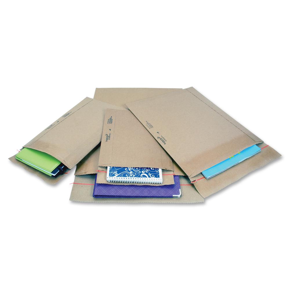 Jiffy Mailer Jiffy Rigi Bag Mailers - Shipping - #1 - 7 1/4" Width x 10 1/2" Length - Self-sealing - Kraft, Fiberboard - 250 / Carton - Natural Kraft. Picture 2