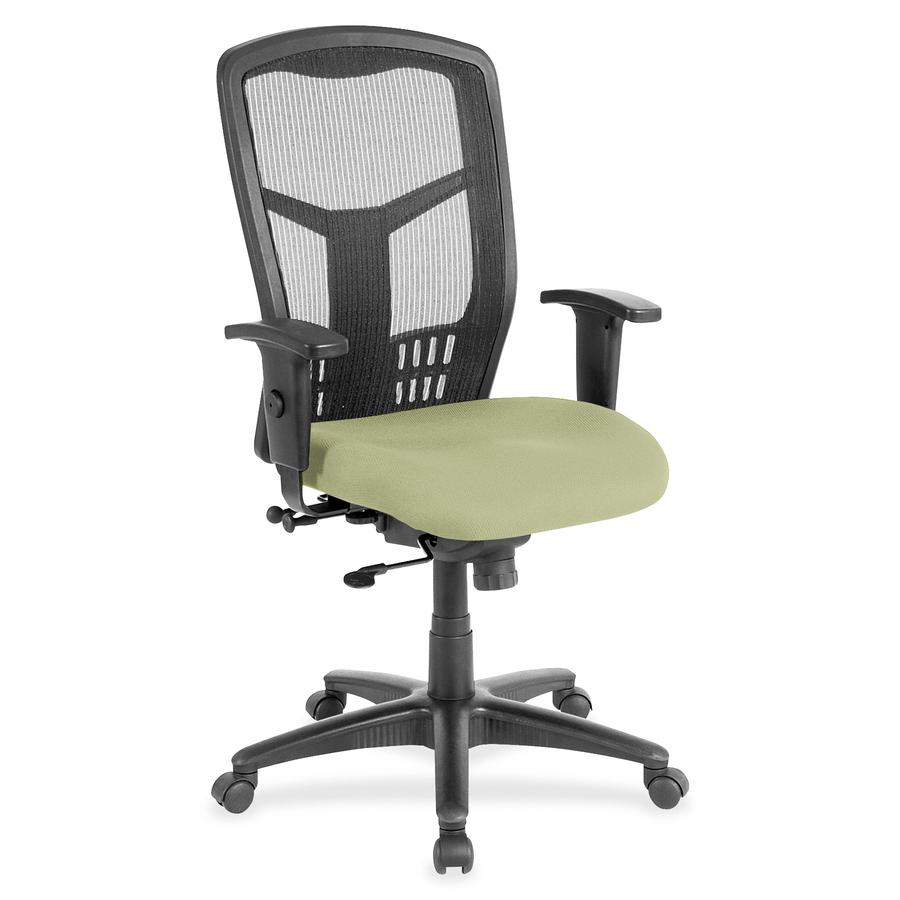 Lorell Executive Chair - High Back - Sage - Fabric, Vinyl - 1 Each. Picture 2