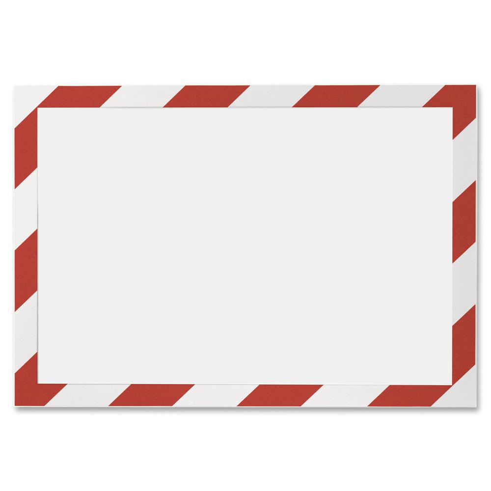 DURABLE&reg; DURAFRAME&reg; SECURITY Self-Adhesive Magnetic Letter Sign Holder - Holds Letter-Size 8-1/2" x 11" , Red/White, 2 Pack. Picture 8