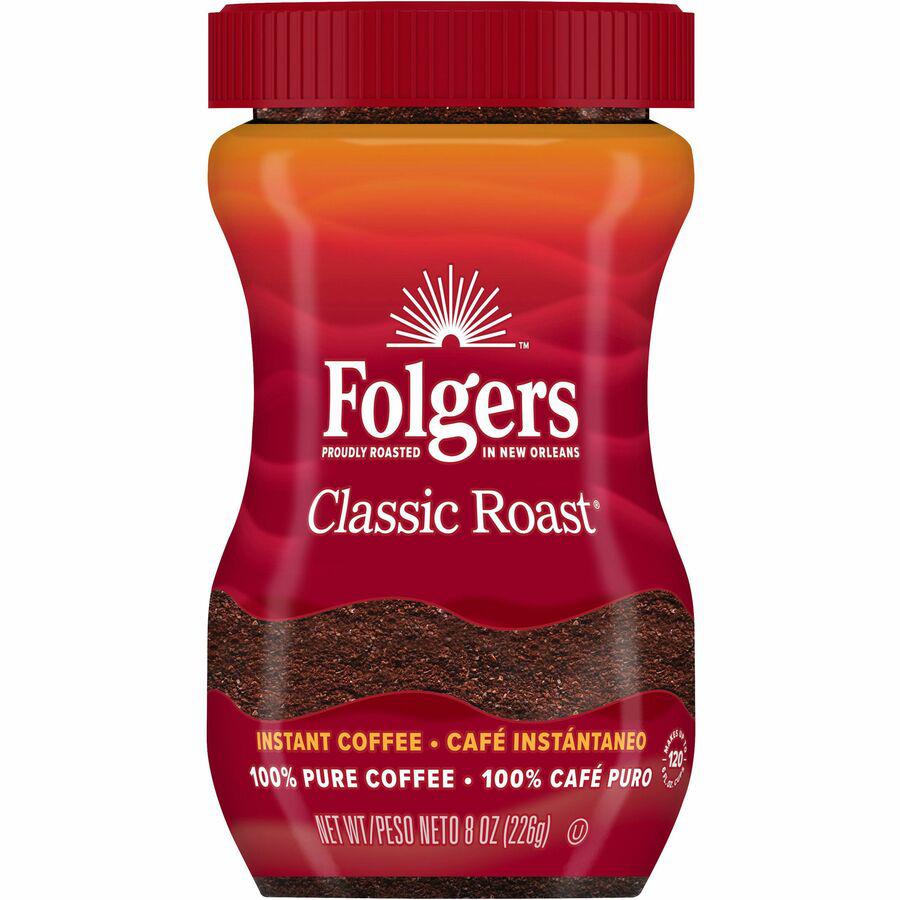 Folgers&reg; Instant Classic Roast Coffee - Classic - 8 oz - 1 Each. Picture 9
