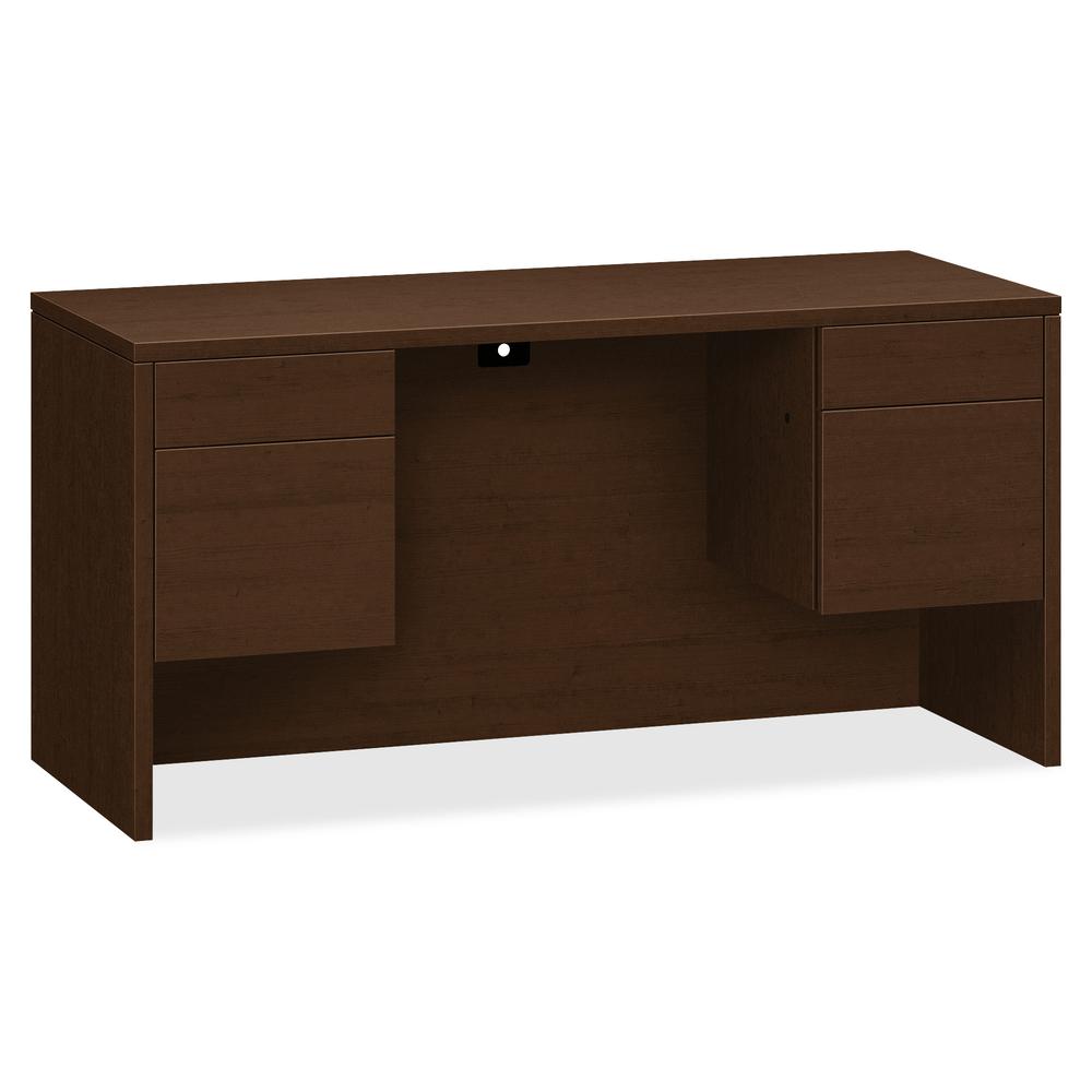 HON 10500 Series Mocha Laminate Furniture Components - 4-Drawer - 60" x 24" x 29.5" , 1" Edge, 60" x 24"Work Surface - 4 x Box Drawer(s), File Drawer(s) - Square Edge - Material: Wood, Particleboard M. Picture 6