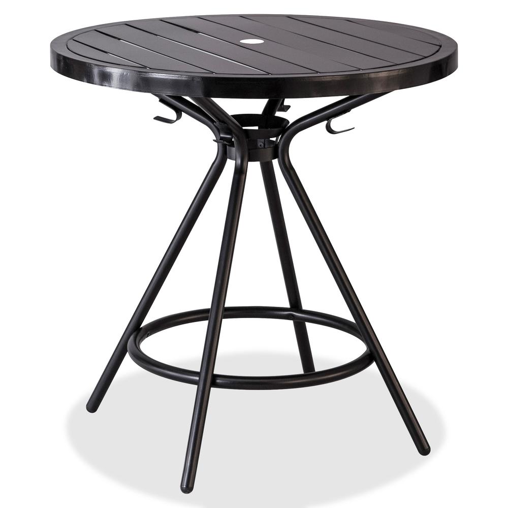 Safco CoGo Table - For - Table TopRound Top - Four Leg Base - 4 Legs x 30" Table Top Diameter - 29.50" Height - Assembly Required - Black, Powder Coated - 1 Each. Picture 2